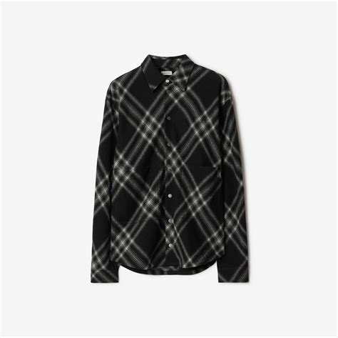 burberry dekbedovertrek 1 persoons|Check Wool Overshirt in Indigo .